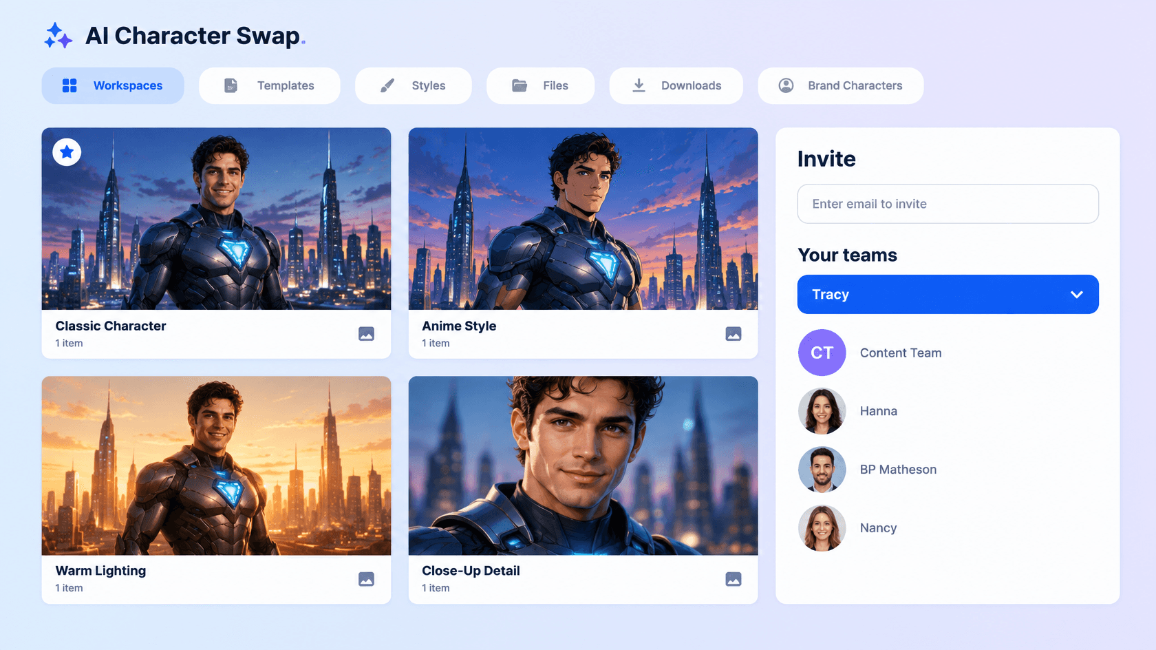 Refine Character Transformations for Creative Projects